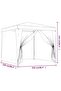Party Tent with 4 Mesh Sidewalls Anthracite 2.5x2.5 m HDPE - 6