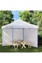 Party Tent Sidewall 2 pcs with Zipper PE White
