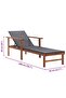 Sun Lounger Poly Rattan and Solid Acacia Wood Black - 3