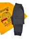 Boys' 100% Cotton Orange Color Planet Pattern Long Sleeve Winter Pajamas - 4