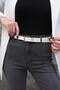 Körülü Gold Buckle Women's Belt Trouser Belt Coat Belt Waist Belt Shirt Belt - 3