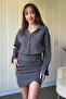Striped Gray Shirt Dress