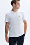 Men's Off-White Printed Crew Neck T-Shirt