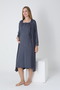 Smoked Lace Detailed Maternity and Postpartum Nightgown Set - 4