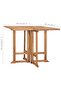 Folding Garden Dining Table 90x90x75 cm Solid Teak Wood - 7