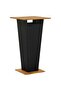 Bar Table Black 60x60x110 cm Poly Rattan and Solid Acacia Wood