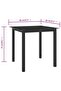 Garden Table Black 80x80x74 cm Aluminium and Glass - 5