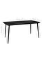 Garden Dining Table Black 150x80x74 cm Steel and Glass - 3