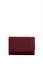 Unisex Genuine Leather Claret Red Card Holder