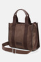 Suede Dark Brown Women's Water Resistant Tote Bag