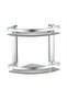Milano Clear Glass Corner Shelf | 2-Layer Bath Storage | Premium Stainless Steel | 5 Year Warranty - 2