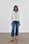 Ecru Polo Neck Knitwear Sweater - 4