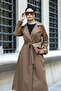 Tied Trench Coat with Bag Gift - 2