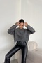 Flowy Detailed Crew Neck Crop Length Knitwear Sweater Aw25Kz0047 - 3