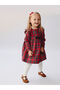 LCW baby Crew Neck Plaid Baby Girl Dress