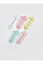 Lcw kids white patterned girl's booties socks 5-pack