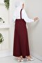 Buttoned Gabardine Gilet 1552 - Burgundy - 6