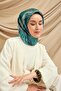 وشاح تيفيل الحريري IST 11484 - 36 نمط مخطط باللون الفيروزي - 6