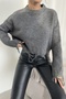 Flowy Detailed Crew Neck Crop Length Knitwear Sweater Aw25Kz0047 - 2