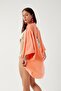 Women's Short Kimono with Back Embroidery and Applique Detail - 3