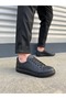 Jy165 Elite Lace-Up Skin Men's Casual Sneaker Shoes Cst - Black - 2