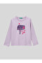 Girl's Printed Sweatshirt 1-6 Years Lilac - 2