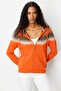 Women's Hooded Robe Argyle Cardigan Orange - 4