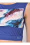 Comfort-Fit Active Marble Print Crop Top in Blue - 6