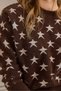 Women's Brown Star Detailed Beard Knitwear Sweater Kzk-19001008 - 5