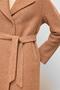 Oversize Snap Closure Fish Scale Pattern Medium Length Coat Somon 3035 - 6