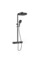 Milano Piano Plus Round Rain Shower Panel | Matt Grey Stainless Steel | Luxury Bath System
