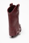Lola Burgundy Zippered Pointed Toe Women's Heeled Boots - 5