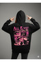 Lenithra All Eyez on Me Back Printed Unisex Oversize Black Hoodie - 3