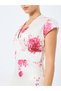 All-Over Print V-Neck A-Line Maxi Dress - 4