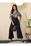 Satin Snake Print Buttoned Jumpsuit