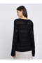 Black Crochet Knit Tie-Front Top - 4