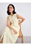 Yellow Sleeveless Shirt Maxi Dress - 5