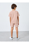 Boys Beige Cotton T-Shirt and Shorts Set - 4