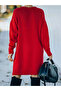 Plus Size Round Neck Knit Knee Length Dress - 2
