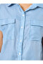 Blue Striped Short Sleeve Shirt - 3