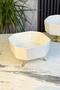 Tuğ Porcelain Square Bowl with Feet & Salad Appetizer Serving Set - 6