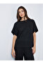 Black Oversized Ribbed T-Shirt and Pants Co-Ords - 2