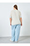 Plus Size Striped T-Shirt and Pyjama Set - 5