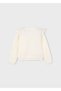 Girl's Knitted Sweater |   Cream Color, Ruffle Detail (4-10 Years) - 2