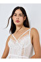 بدلة جسم Apex Strap Lace Mesh Panel - 3