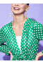 Green Polka Dot Print Long Sleeve Shrug - 7
