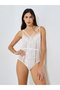 بدلة جسم Apex Strap Lace Mesh Panel - 2