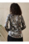 Snakeskin Print Buttoned Long Sleeve Shirt - 5