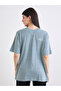Green Oversized Melange Graphic T-Shirt - 5