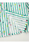 Boys Green Striped Polka Print Shirt - 4